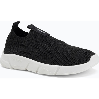 Geox chlapčenské voľnočasové topánky J ARIL čierna biela