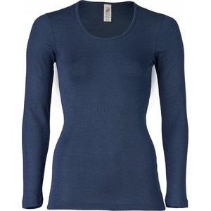 Engel Дамско копринено термобельо Engel Women's Undershirt L/S Merino base layer - Navy - размер 34/36 (EU) (114-0634-1012)