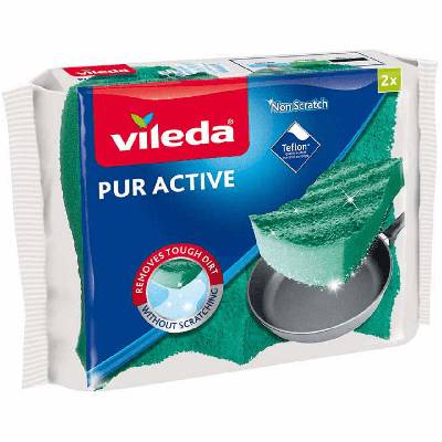 Домакинска гъба Vileda Teflon Pure Active, 2 броя