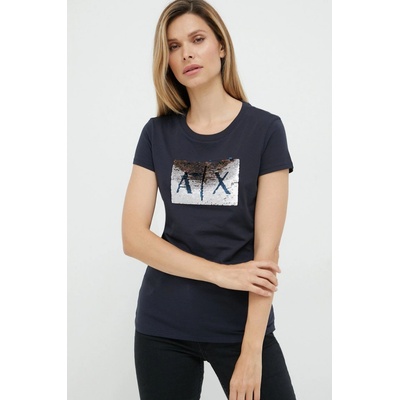 Armani Exchange tričko tmavomodrá