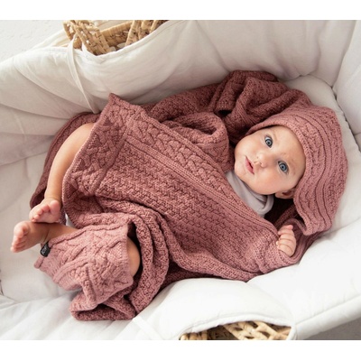Lullalove Dečka z vlny Merino Keksík Premium Pivoňka