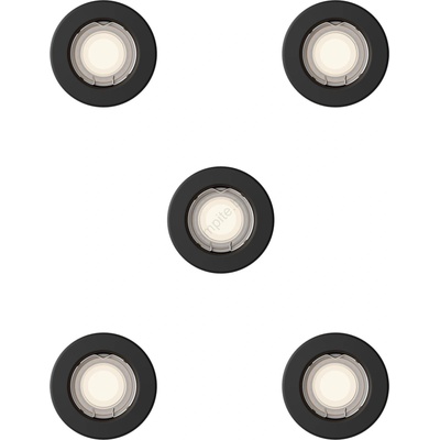 Philips - Комплект от 5 вградени таванни осветителни тела PERIDOT 1xGU10/7W/230V черни (P7287)