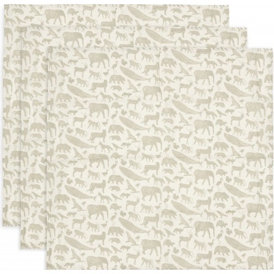 Jollein 70x70 cm Animals Olive Green 3 ks