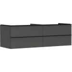 Hansgrohe Xelu Q - Шкафче за умивалник, 50x156x55 см, 4 чекмеджета, матово сиво/матово черно 54091670 (54091670)