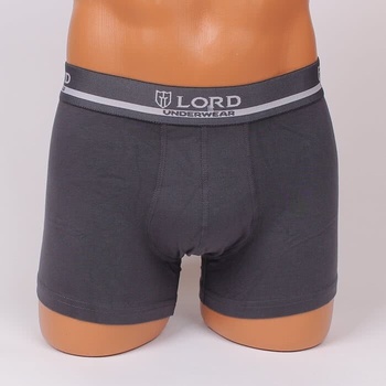 Тъмносив мъжки боксер с надпис на ластика