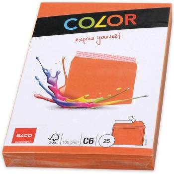 Elco Пощенски плик, C6, 114 х 162 mm, 100 g, прав капак със (1560120027)