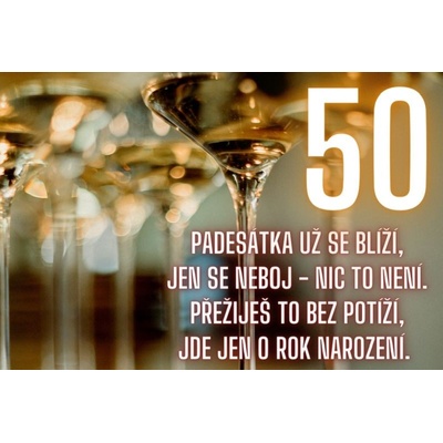 Vtipné přání k narozeninám - 50 let – Zboží Dáma