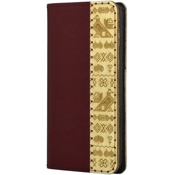 Red Ant Book Case Cicmany за iPhone X/XS, NFC, ръчна изработка, бордо