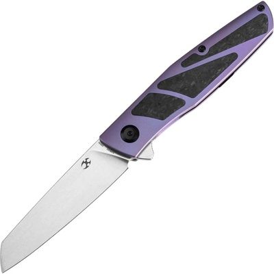 KANSEPT Cru Stonewashed CPM S35VN 0,118" / 3,0mm Fialově eloxovaný titan & Shre