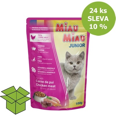 Miau Miau Kitten Chicken 24 x 100 g