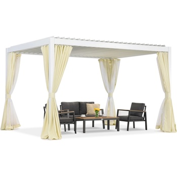 Garden Point Lagos Premium 3x4 Garden Point свободностояща пергола за вътрешен двор бяла (GAP1099)