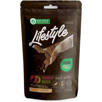 Nature's Protection Lifestyle кучешки сушени заешки уши с патица 75 г