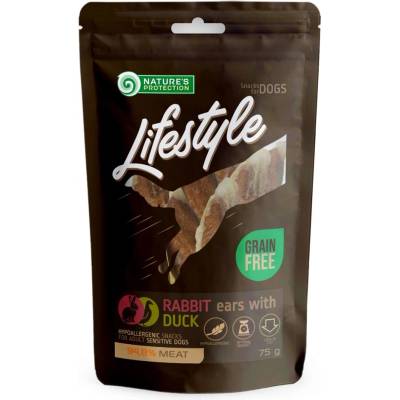 Nature's Protection Lifestyle кучешки сушени заешки уши с патица 75 г