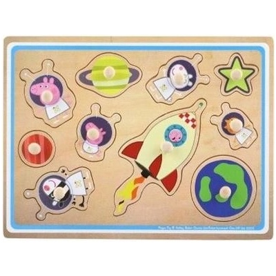 Teddies vkládačka/ deskové dřevo Prasátko Peppa/Peppa Pig 30x225cm ve fólii v krabici 31x235cm