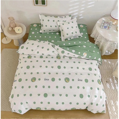 EmonaMall Двулицево спално бельо с ластик (размер за приста) EmonaMall, 4 части - Модел S15813 (S15813-66666h)