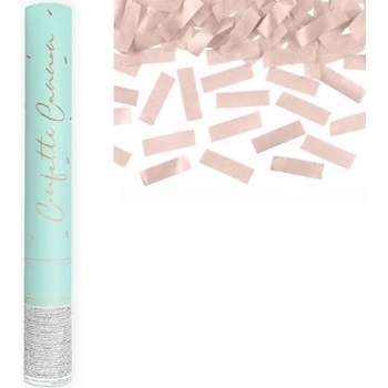 Vystreľovacie papierové konfety rosegold 40 cm