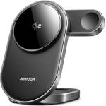 JOYROOM Apple Watch Series 11 42mm JOYROOM JR-W17 Настолна зарядна стойка 3в1 15W, зарядно за Apple Watch, ЧЕРНА (JR-W17)