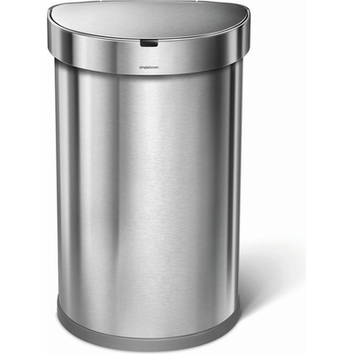 Bezdotykový koš s nanostříbrem proti bakteriím, 45 l, Nerez