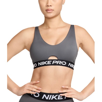 Nike Сутиен Nike W NP INDY PLUNGE BRA SW Сребърно Velikost L