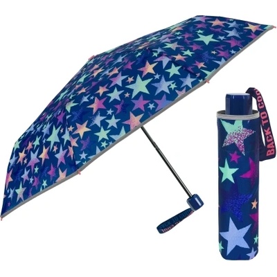 Детски сгъваем чадър Perletti CoolKids Stars 15660, Многоцветен/Звезди