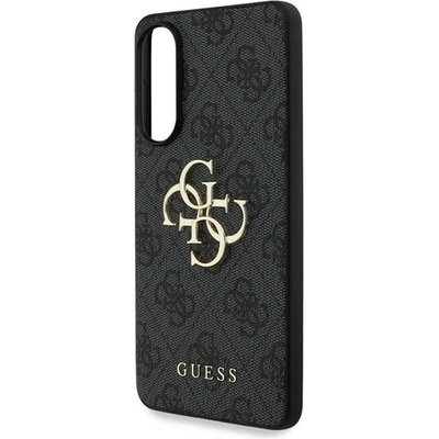 CG Mobile Samsung S25 Edge GUESS 4G BIG LOGO силиконов протектор за телефон, удароустойчив, заден капак с кожен ефект, BLACK GUHCS25E4GMGGR (GUHCS25E4GMGGR)