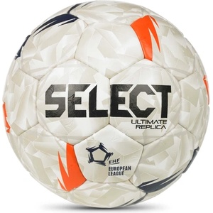 Select Хандбална топка SELECT Ultimate EHF European League Replica V26 White/Orange - размер 0
