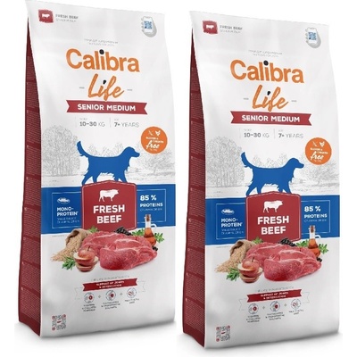 Calibra Life Senior Medium Fresh Beef 2 x 12 kg