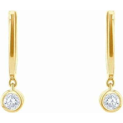 Eppi Zlaté visiace náušnice s lab-grown diamantmi Skylar E47244