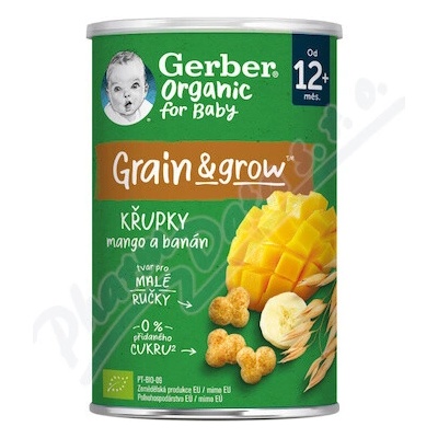 GERBER Chrumky s mangom a banánom BIO 35 g