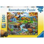 Ravensburger Пъзел Ravensburger от 150 XXL части - Горско събиране (12004304) - ozone