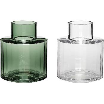 Hübsch Вази Hübsch стъкло зелени и безцветени 2 бр (481203)