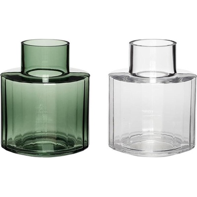Hübsch Вази Hübsch стъкло зелени и безцветени 2 бр (481203)