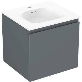 Mexen Orio шкаф за баня 50 см с мивка Vela, 1 чекмедже, мат графит/мат бяло - 91A10-05047-1-BF66-W23M01 (91A10-05047-1-BF66-W23M01)
