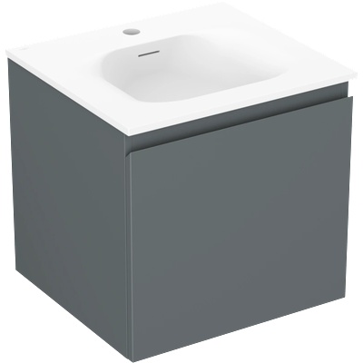 Mexen Orio шкаф за баня 50 см с мивка Vela, 1 чекмедже, мат графит/мат бяло - 91A10-05047-1-BF66-W23M01 (91A10-05047-1-BF66-W23M01)