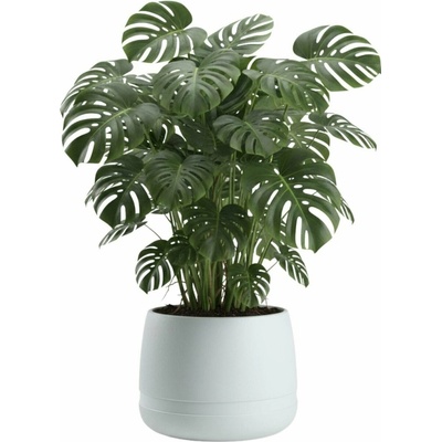 HowHomely PLASTOVÝ KVETINÁČ LUNA VASE 48X38 CM BIELA