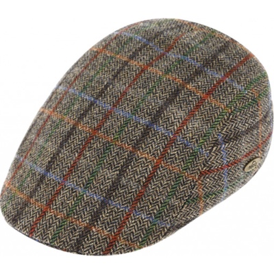 Fiebig Headwear since 1903 kostkovaná vlněná bekovka béžová