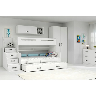 Interbeds Max 3 Poschodová + 3x matrace biela