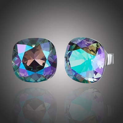 Grace Silver Jewellery stříbrné Swarovski Elements Victoria E1139-YE1050-4 Zelená