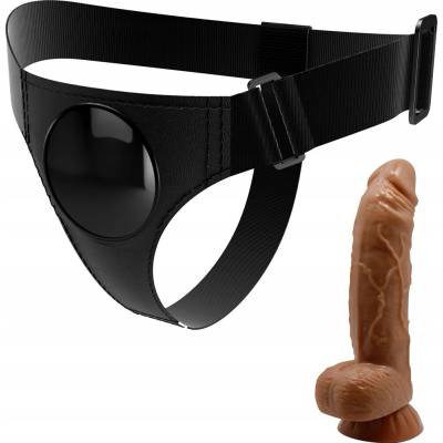 Pretty love kyton universal harness briefs with squirting dildo 19 cm mulato