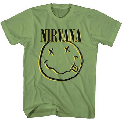 Nirvana tričko Inverse Smiley zelené