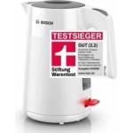 Bosch cordless kettle MyMoment TWK2M161, automatic shut-off, overheating protection, cup indicator, removable limescale filter, dry boil protection, steam stop automatic, 1.7 L, 2400 W, matte white Електрически кани