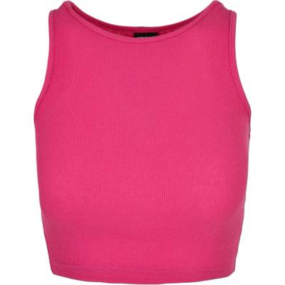Urban Classics Ladies Cropped Rib Top růžové