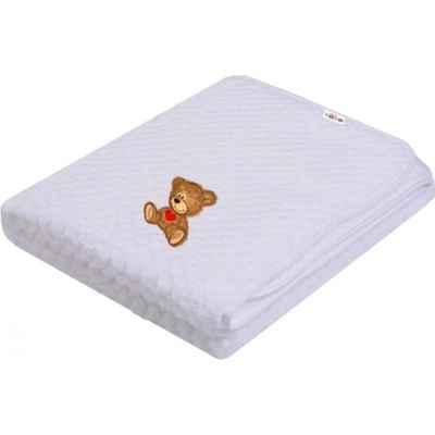 Baby Nellys Detská deka Sweet dreams flecce biela