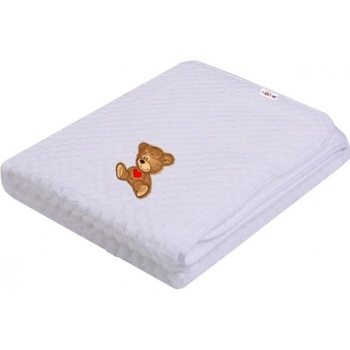 Baby Nellys Detská deka Sweet dreams flecce biela