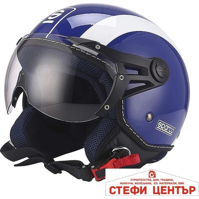 Sparco Каска за мотор Sparco BHR sp-501 синя / бяла 66684 размер S (24021)