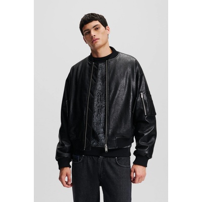 Karl Lagerfeld Jeans KLJ CRACKED PU bomber BLACK
