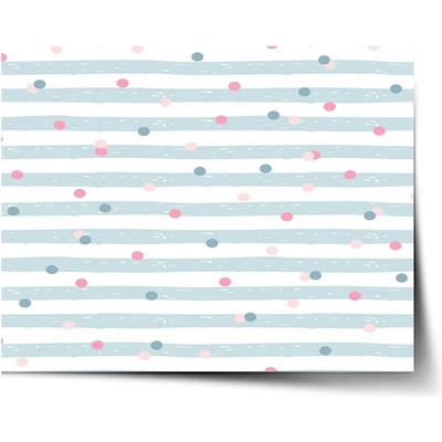 Sablio Plagát Bodky a pruhy - 90x60 cm