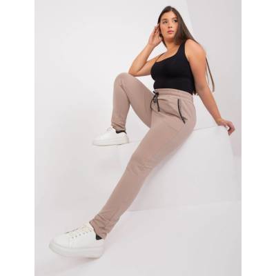 Sweatpants-RV-DR-4765.52-dark beige hnedá RELEVANCE