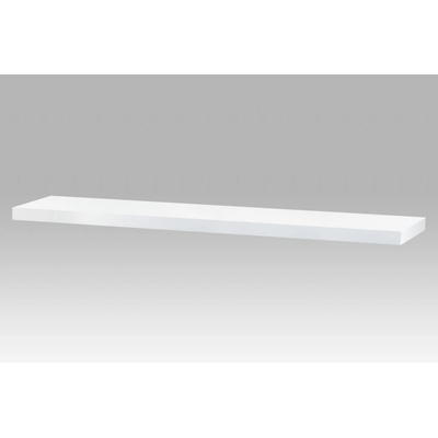 Autronic Polička nástenná 120 cm, MDF, biely mat P-002 WT2