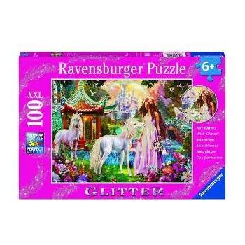 Ravensburger Пъзел Ravensburger с брокат 100 части - Светът на еднорозите, 7013617